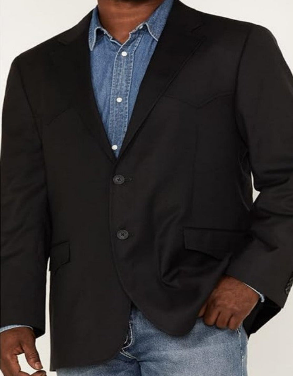 Black Blazer, Blue Jeans & Cowboy Hat Set