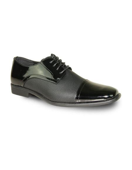 Men's Fashionable Black Tuxedo Lace Up Tuxedo Dress Shoe For Men Perfect for Wedding