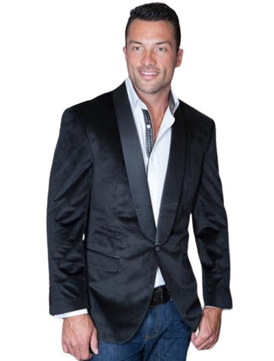 Velvet Blazer - Mens Velvet Jacket Sport Coat Jacket Men's Black Shawl Collar