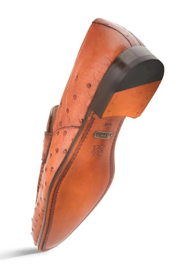 Mezlan Lisbon Brandy Genuine Ostrich MenŸ??s Classic Slip On