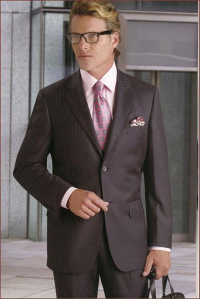 Authentic Tiglio Brand Real With Tags Cheap Priced Business Suits Clearance Sale 2 Pleats Brown- High End Suits - High Quality Suits