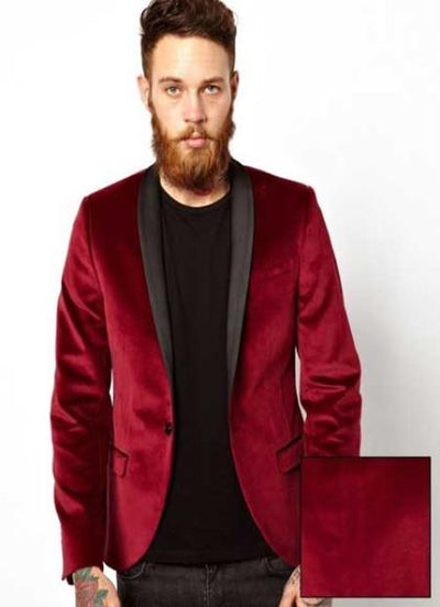 Men's Dinner Jacket Black and Burgundy ~ Wine ~ Maroon Suit & black Lapel Fashion Tuxedo For Men Burgundy Tuxedo