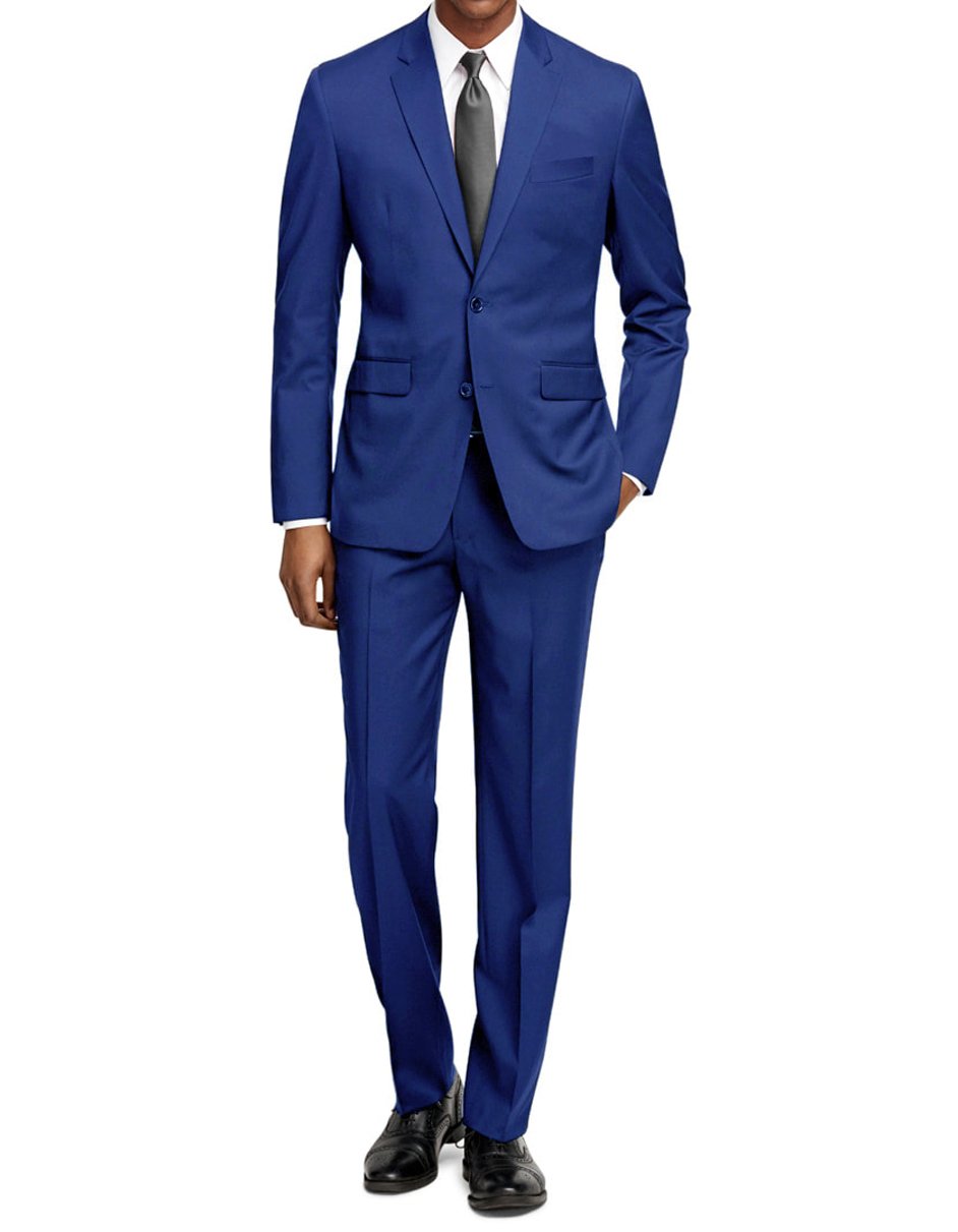 Cobalt Blue Men's Slim Suit - Braveman