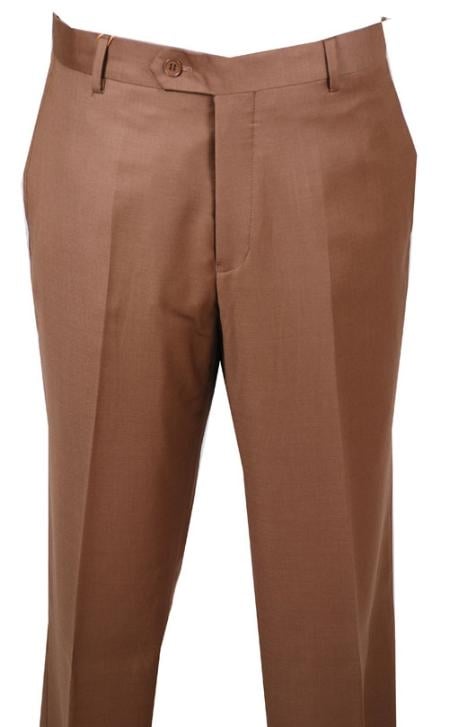 Dress Pants Chestnut without pleat flat front Pants