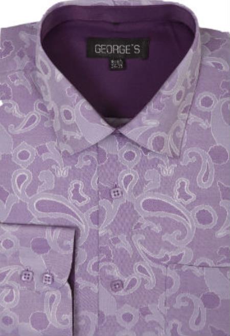 Purple comfortable with quality cotton George Cotton Shirt