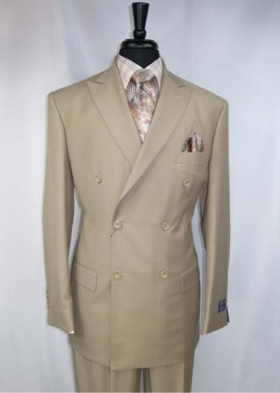 Men's Beige Double Breasted Wide Leg Jacket