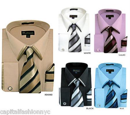 Men's Multi-color Cotton Blend Classic Fit Dress Shirt