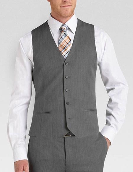 Men's Grey Fashionable Men's Vest Any Color Matching Dress Tuxedo
