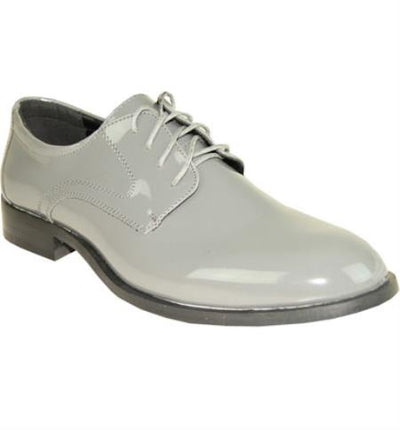 Men's Torino Solid Lace Up Vangelo Tuxedo Shoe For Men Perfect for Wedding Grey