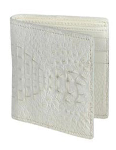 Wild West Boots Wallet-Cream ~ Ivory ~ Off White Genuine Exotic caiman ~ World Best Alligator ~ Gator Skin
