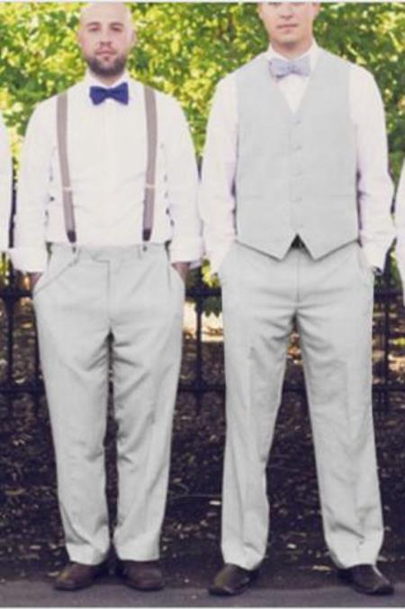 Men's Beige Dress Tuxedo Wedding Men's Vest ~ Waistcoat ~ Waist coat & Tie & Matching Dress Pants Set main image 0