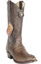 Men's Brown Toe Genuine Caiman Hornback Brown Boots