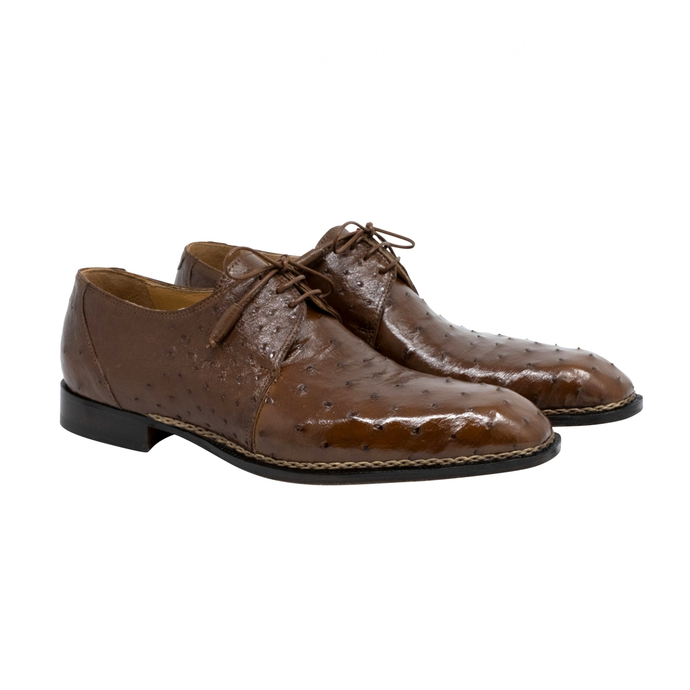 Mauri Boulevard Ostrich Quill Dress Shoe Brown