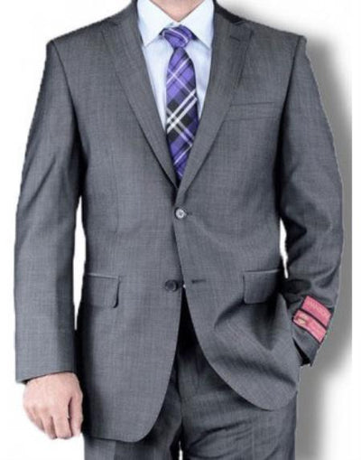 Men's Solid Jacket Suit Medium Gray - High End Suits - High Quality Suits