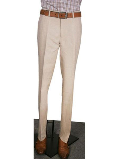 Men's Modern Fit Wide Leg Pleated Pant Natural Men's Wide Leg Trousers