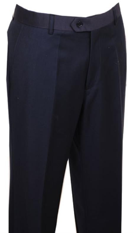 Men's Dress Pants Navy without pleat flat front Pants