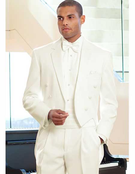 Ivory ~ Cream ~ Off White Tailcoat Tuxedo For Men Tuxedo Jacket with the tail suit tuxedo with tails