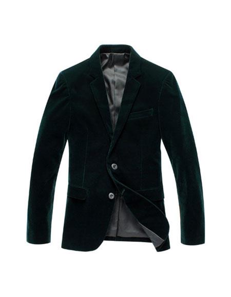 Alberto Nardoni Brand Men's Olive Green Velvet Men's blazer Jacket