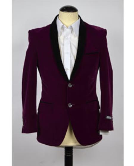 Men's Velvet Men's blazer Purple