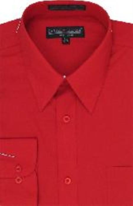 Men's Red Dress Cheap Priced Shirt Online Sale
