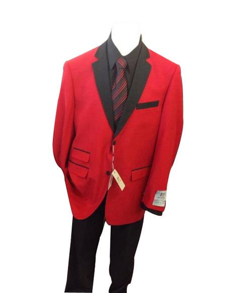 Men's Red Ticket Pocket Long Sleeve Jacket