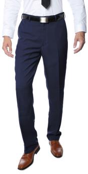 Men's Navy Hemmed and Unhemmed Premium Quality Dress Pants