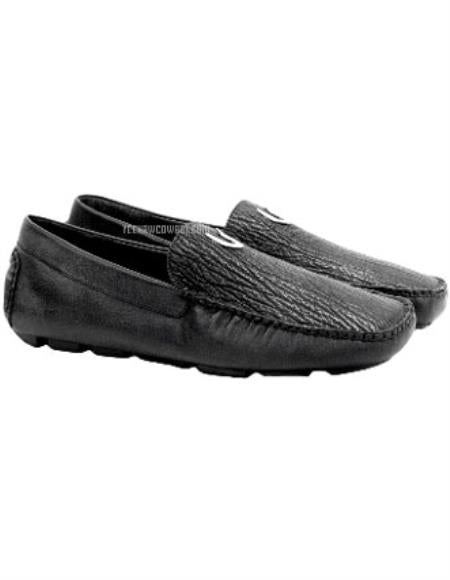 Men's Sharkskin Leather Dress Loafer
