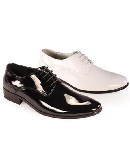 Oxfords Formal Men's Classic shiny flashy Lace Formal Men's Fashion Tuxedo For Men Dress Shoe For Men Perfect for Wedding in Black and White Tuxedo Shoes