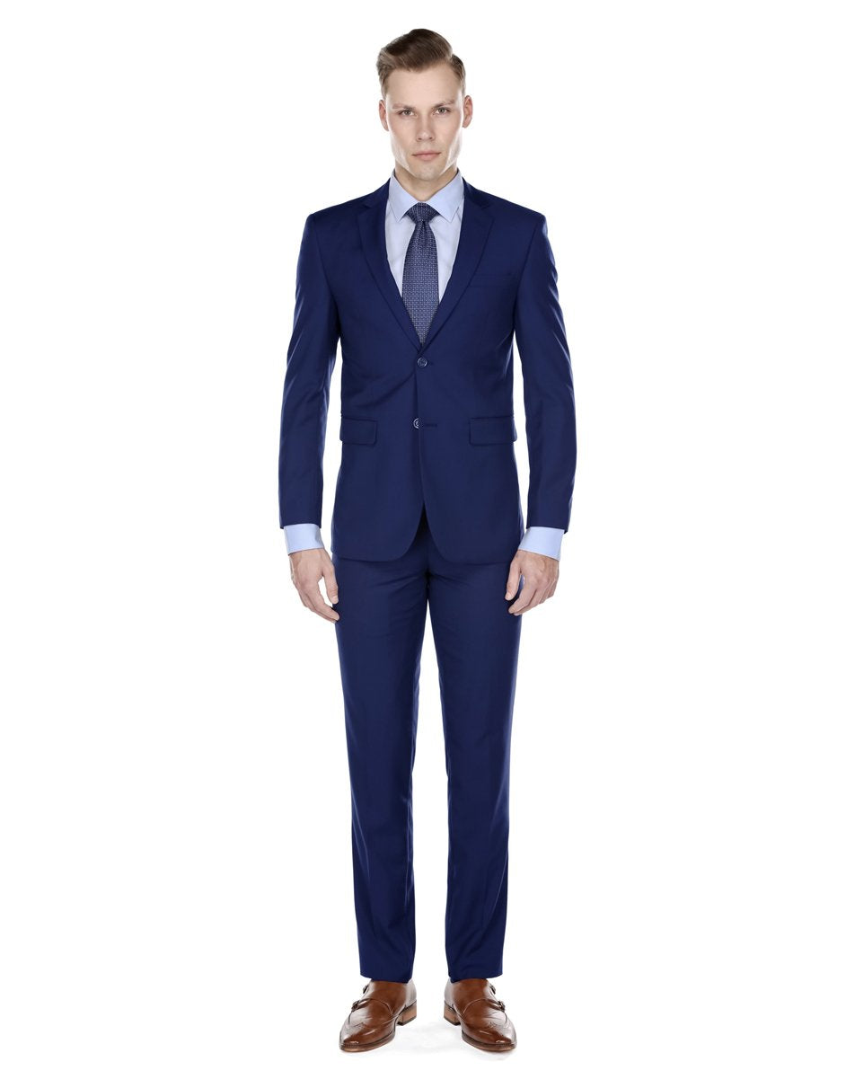 Indigo Blue Skinny Slim Men's Suit