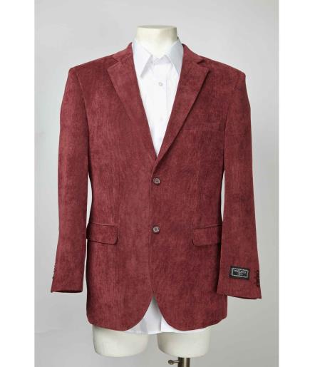Maroon Two Button Men's Blazer Slim Fit