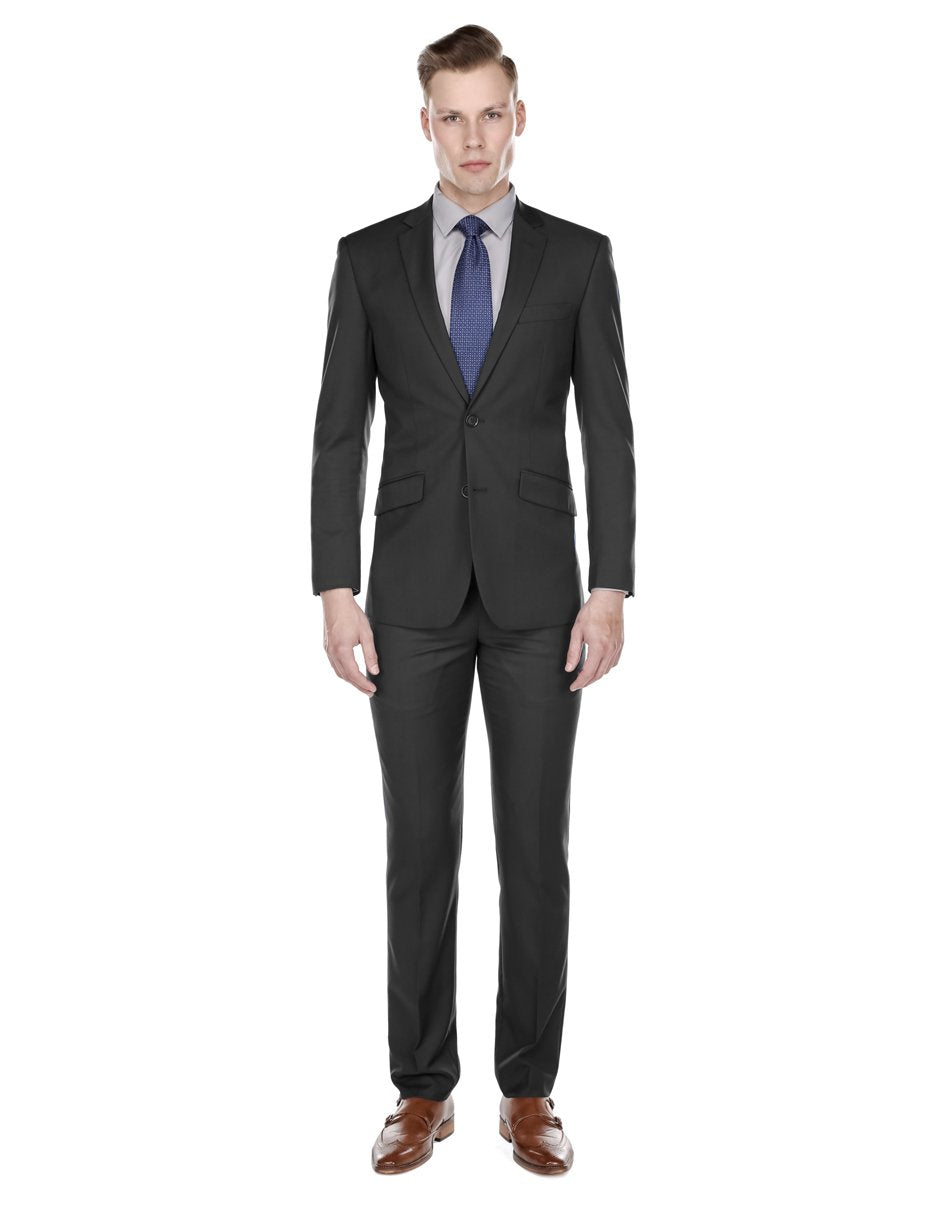 Slim Modern Charcoal Grey Suit for Men
