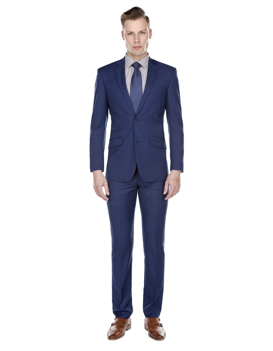 Men's Slim Modern Two-Piece Suit - Indigo Blue