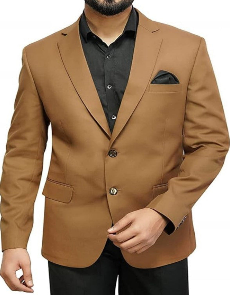 Mens Tan Sport Coat - Summer Beige Blazer