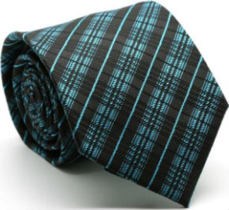 Men's Premium English Ties Turquoise - Men's Neck Ties - Mens Dress Tie - Trendy Mens Ties