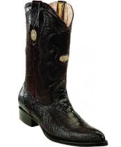 Men's Single Stitched Welt Genuine Ostrich Leg Burgundy ~ Wine ~ Maroon Color Boots