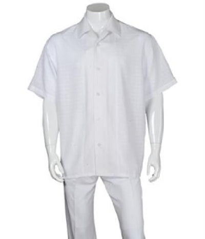 Men's Church White Casual Two Piece Walking Outfit For Sale Pant Sets Suit With Dress Pant all white outfits for men