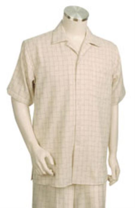 Mens Walking Suit Men's Short Sleeve 2piece Two Piece Mens Walking Outfit Pant Sets Leisure Casual Suit For Sale