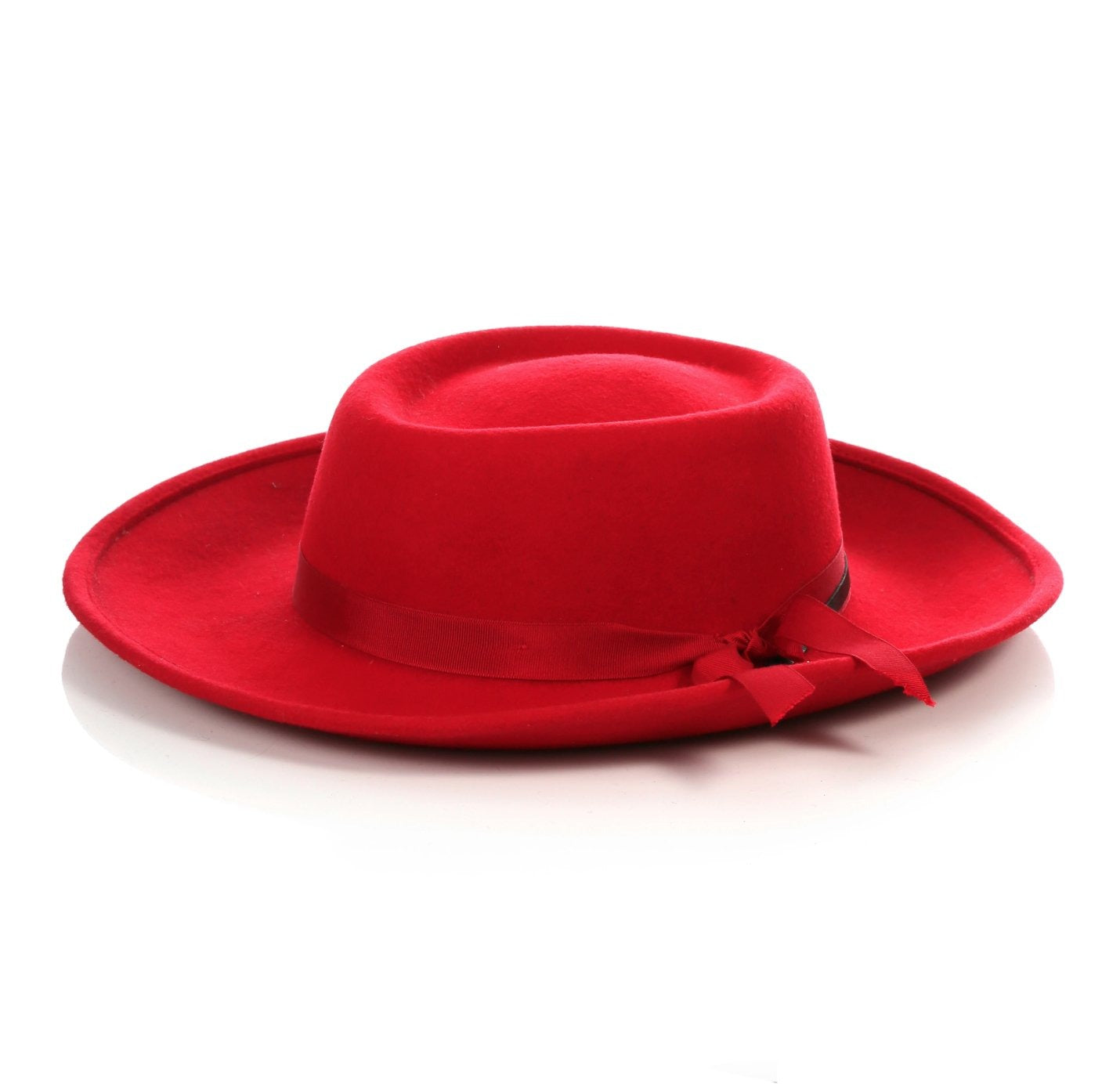 Men’s Wide Brim Red Fedora – Classic Dress Hat