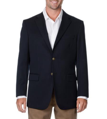 Men's Big & Tall Long Gabardine Blazer Navy Cheap Priced Sport coats - Large Sport Jacket