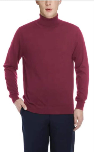 Mens Burgundy Luxuriously Soft Cashmere Crewneck Sweater