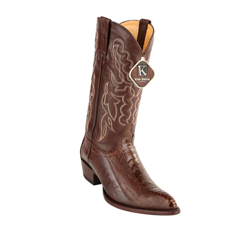 King Exotic Ostrich Leg Boots Brown 4980507