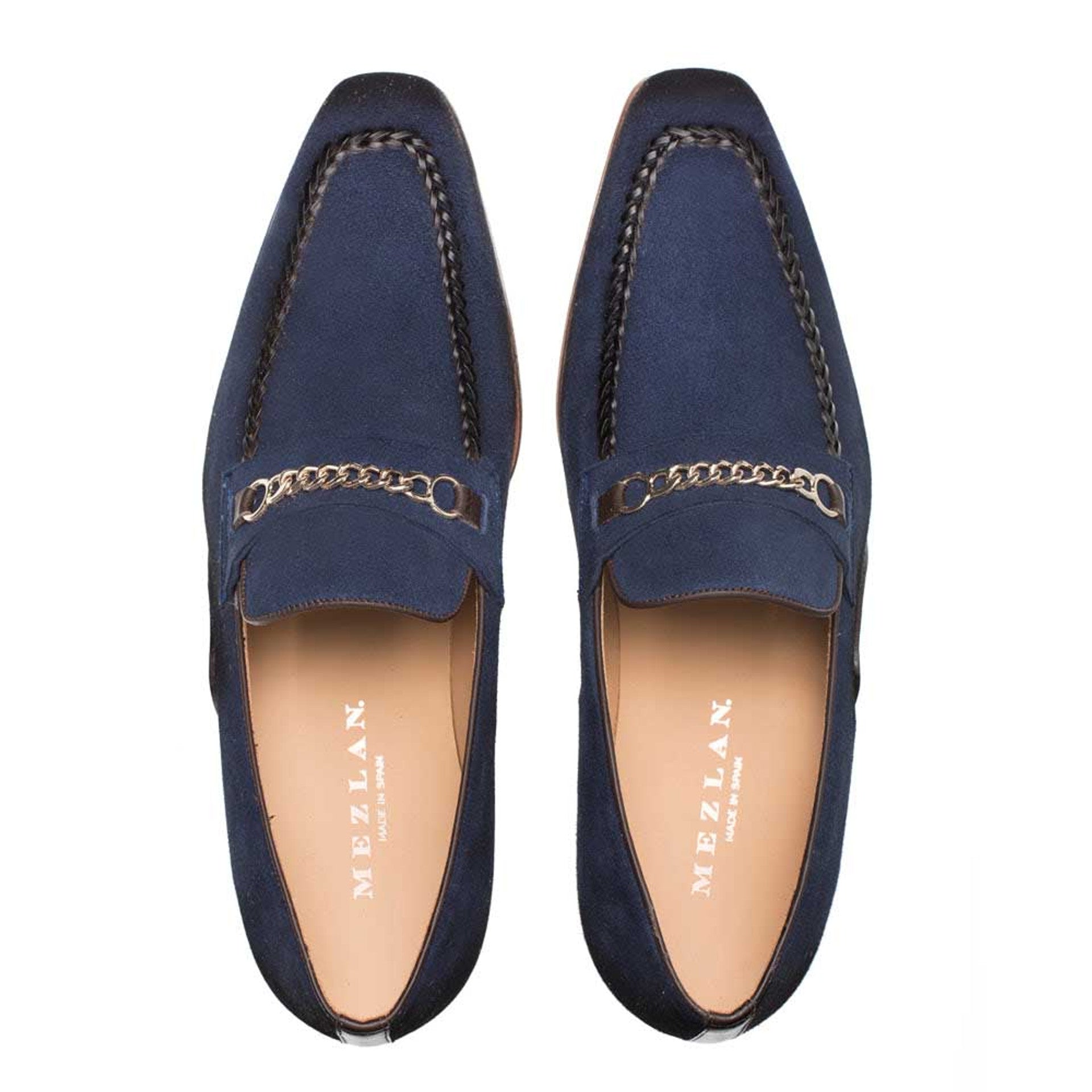 Mezlan Blue Antique Suede Loafer for Men