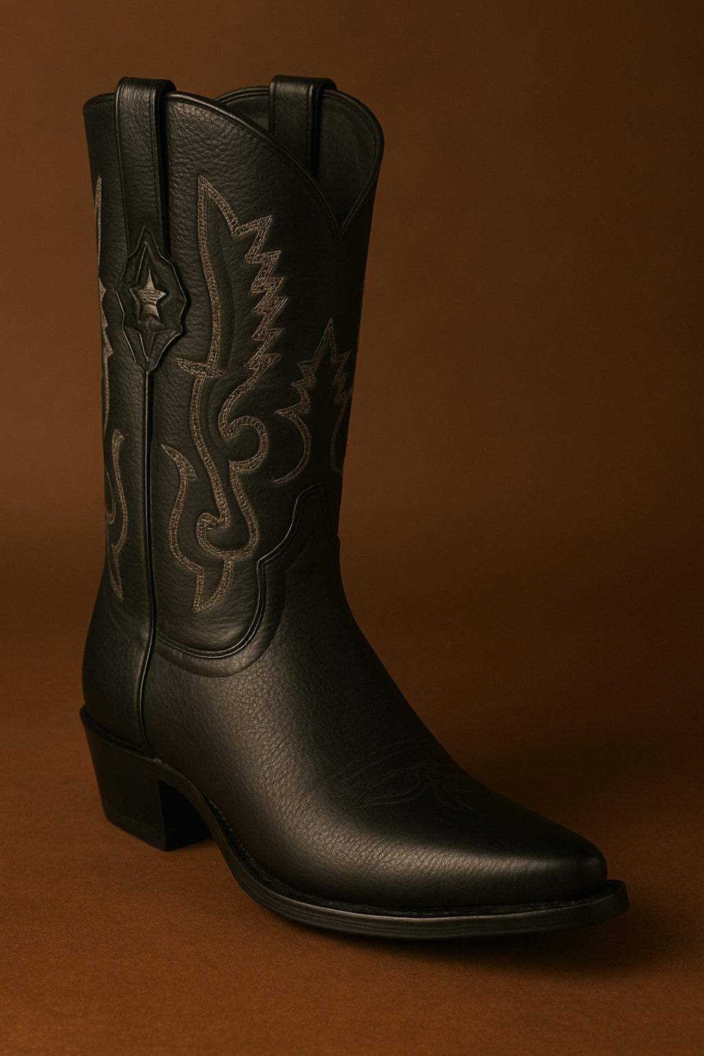 Mens Los Altos Genuine Deer Leather Boots Black Deerskin Boots - Deer Boots - Deer Skin Boots