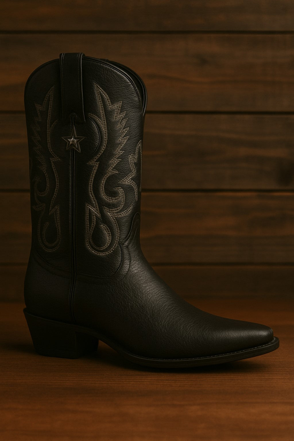 Mens Los Altos Genuine Deer Leather Boots Black Deerskin Boots - Deer Boots - Deer Skin Boots