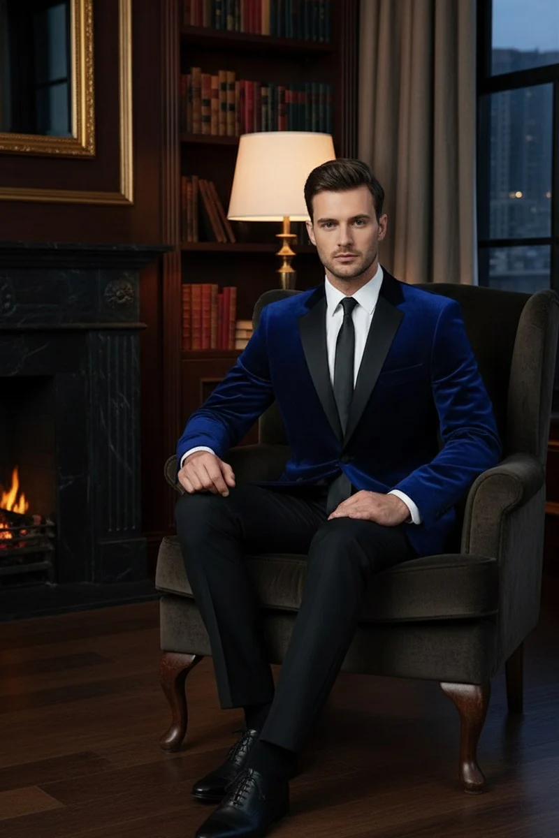 Mens Navy Tuxedo