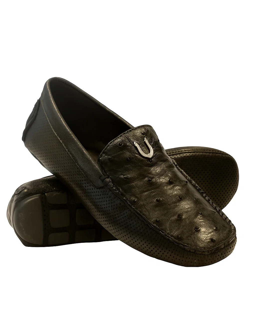 Mens Ostrich Skin Shoes