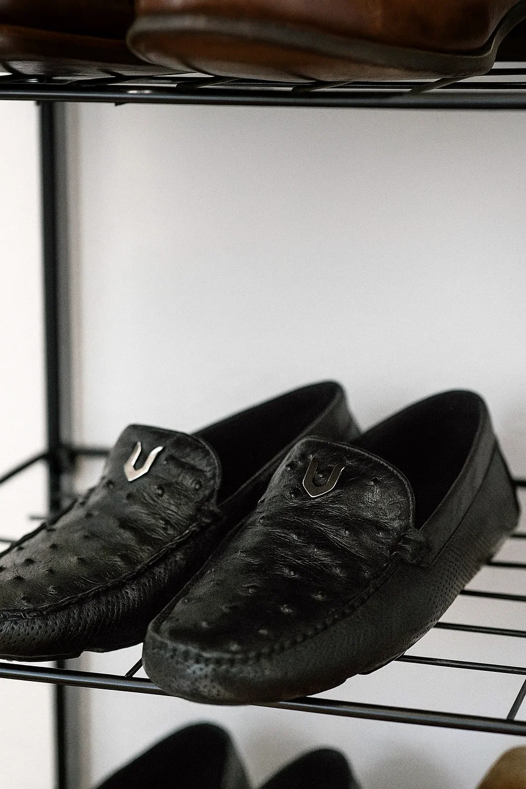 Mens Ostrich Skin Shoes