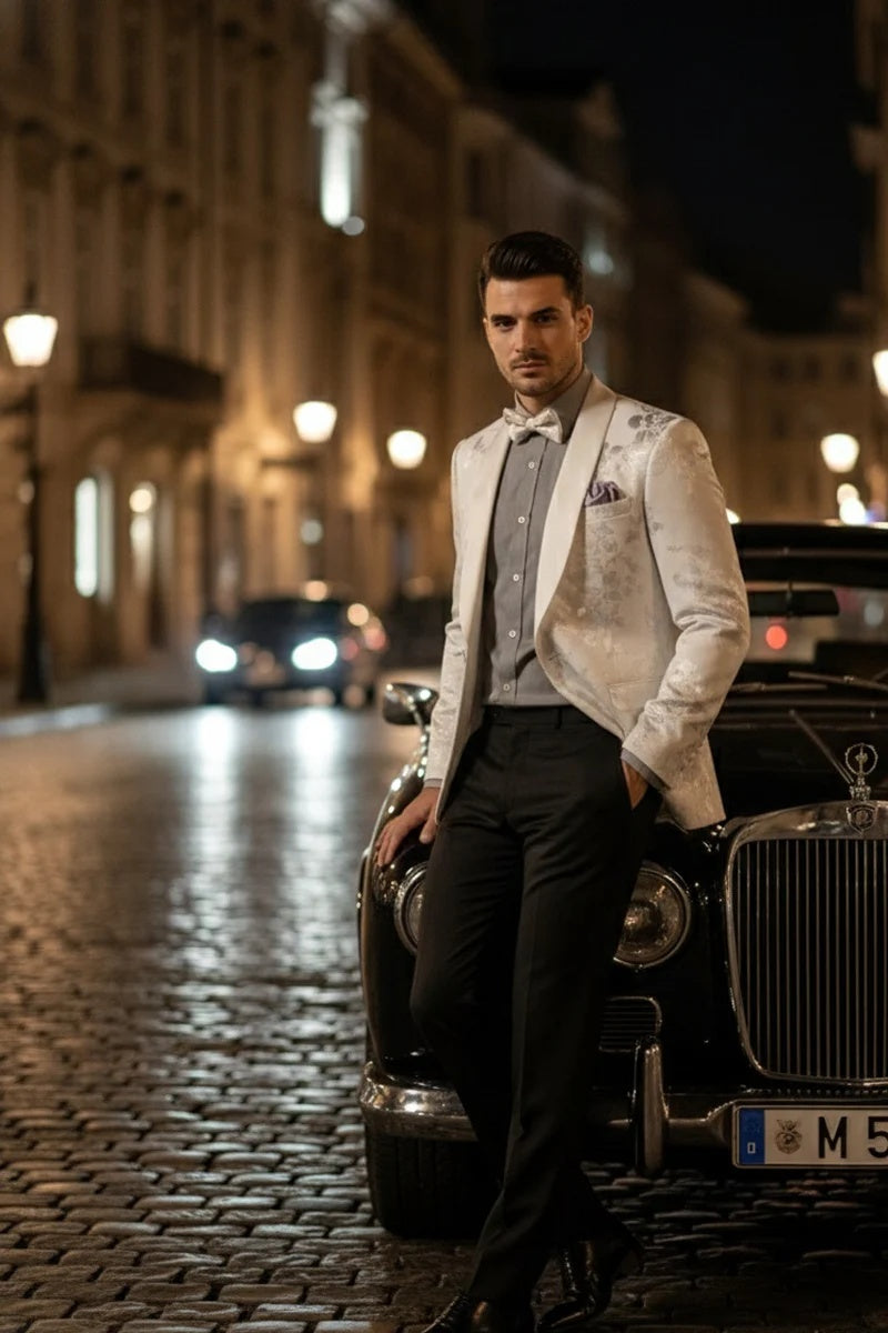 Mens White Tuxedo Jacket
