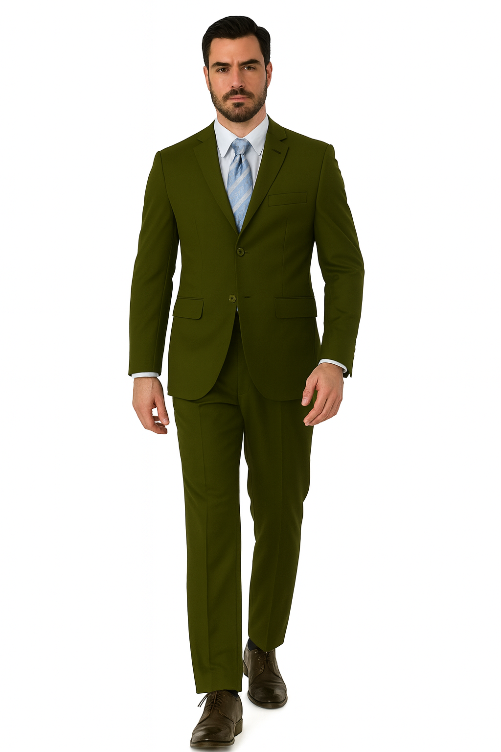 Milano Moda 3-Button Navy Suit for Men