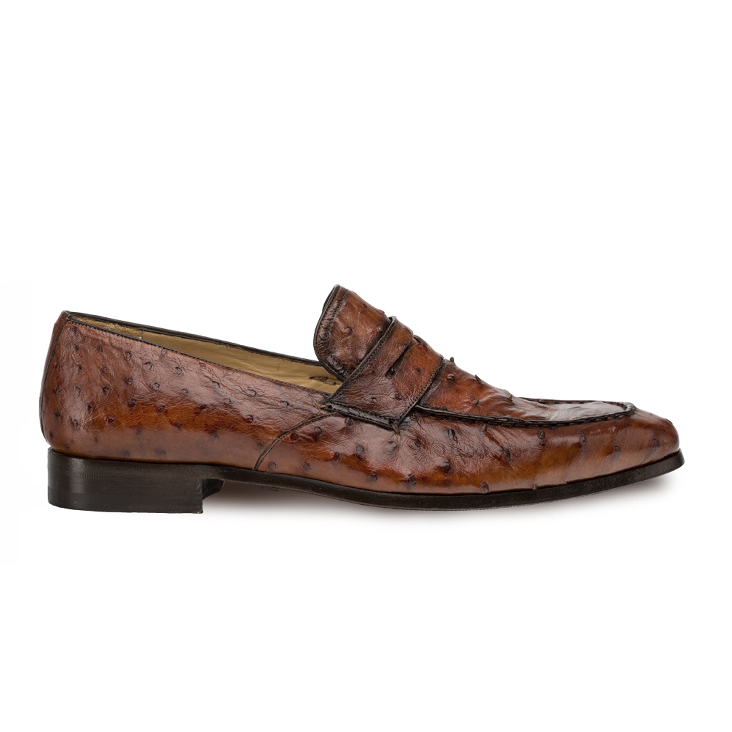 Mezlan Lisbon Ostrich Quill Penny Loafer Shoe